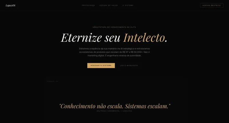 Captura de tela do projeto LegacyOS